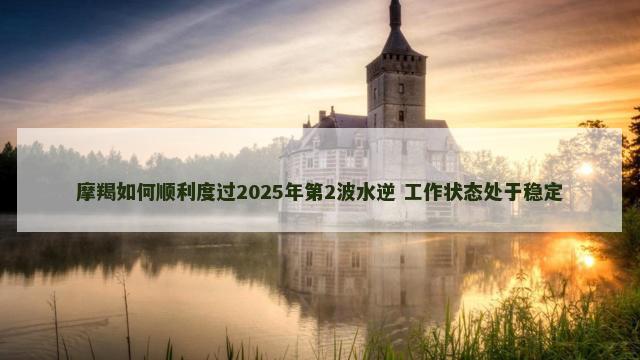 摩羯如何顺利度过2025年第2波水逆 工作状态处于稳定