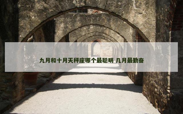 九月和十月天秤座哪个最聪明 几月最勤奋