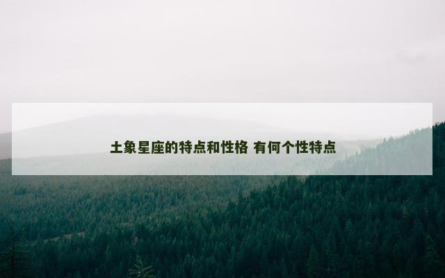 土象星座的特点和性格 有何个性特点