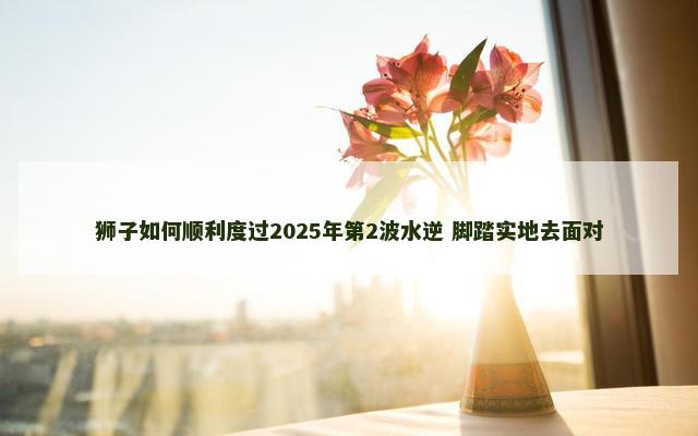 狮子如何顺利度过2025年第2波水逆 脚踏实地去面对