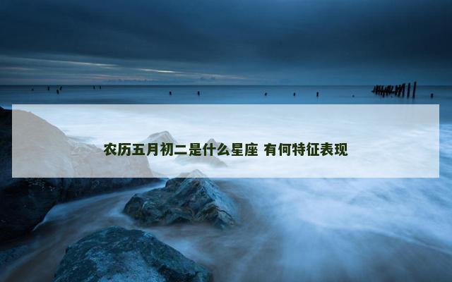 农历五月初二是什么星座 有何特征表现