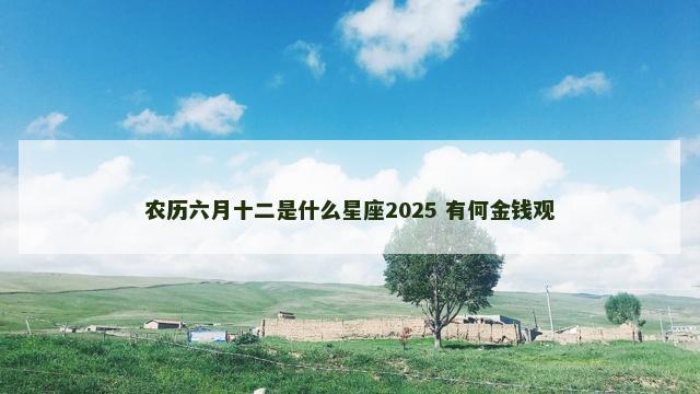 农历六月十二是什么星座2025 有何金钱观