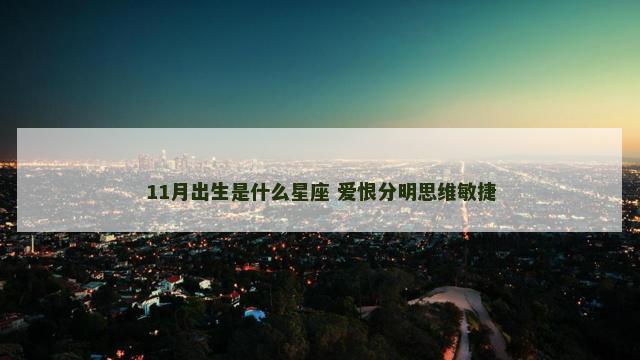11月出生是什么星座 爱恨分明思维敏捷