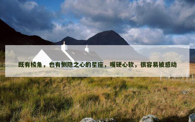 既有棱角，也有恻隐之心的星座，嘴硬心软，很容易被感动