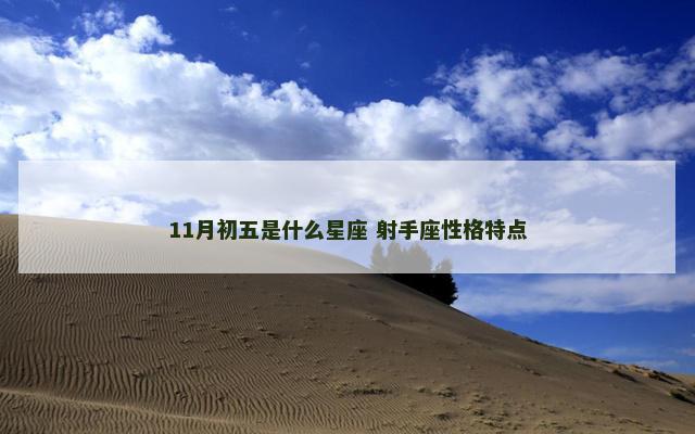 11月初五是什么星座 射手座性格特点