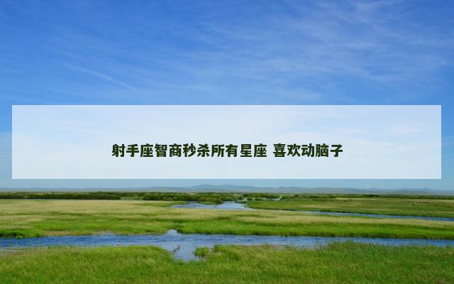 射手座智商秒杀所有星座 喜欢动脑子