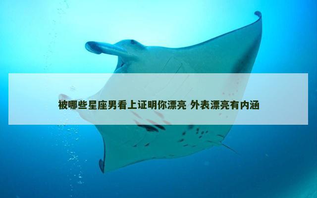 被哪些星座男看上证明你漂亮 外表漂亮有内涵