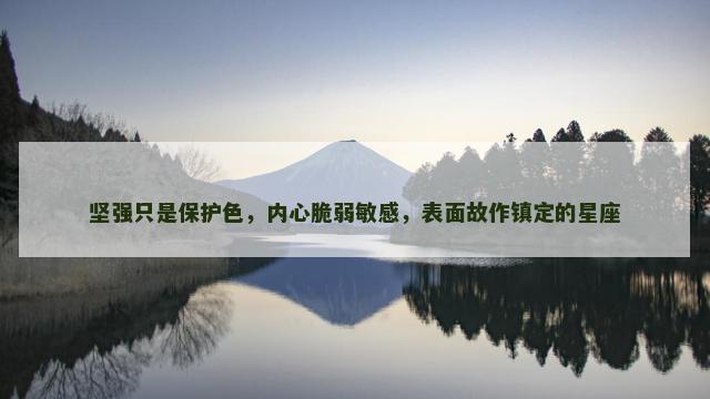 坚强只是保护色，内心脆弱敏感，表面故作镇定的星座