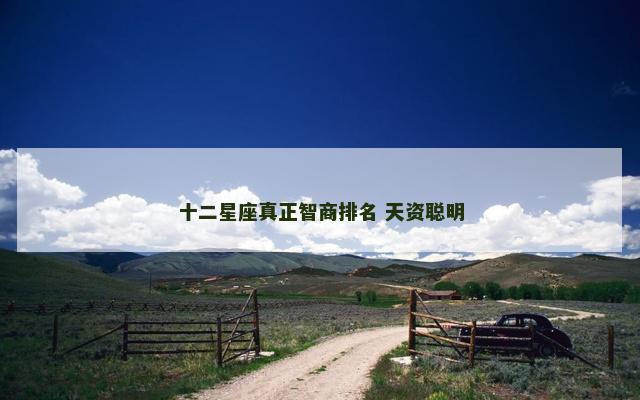 十二星座真正智商排名 天资聪明