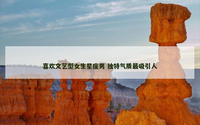 喜欢文艺型女生星座男 独特气质最吸引人