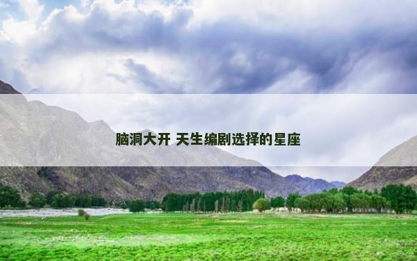 脑洞大开 天生编剧选择的星座