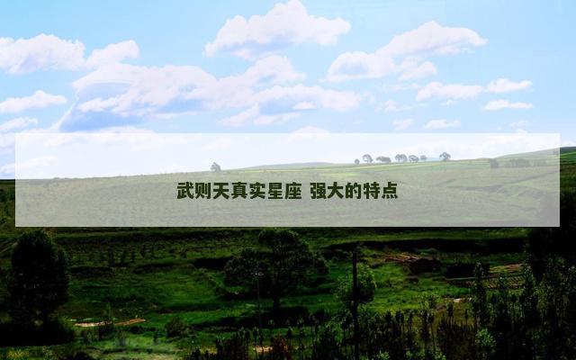 武则天真实星座 强大的特点