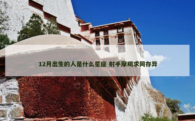 12月出生的人是什么星座 射手摩羯求同存异