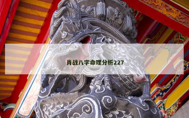 肖战八字命理分析227