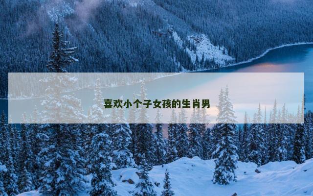 喜欢小个子女孩的生肖男