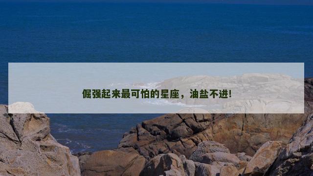 倔强起来最可怕的星座，油盐不进!