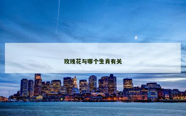 玫瑰花与哪个生肖有关