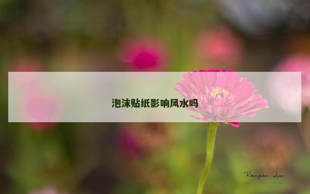 泡沫贴纸影响风水吗