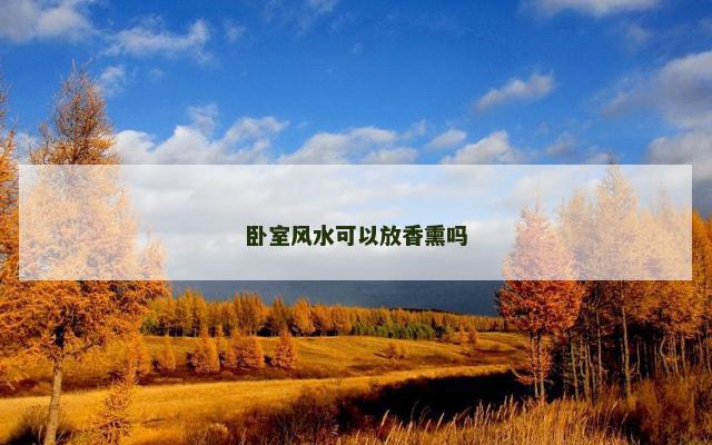 卧室风水可以放香熏吗