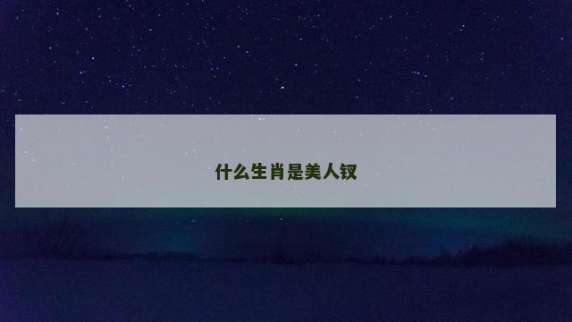 什么生肖是美人钗