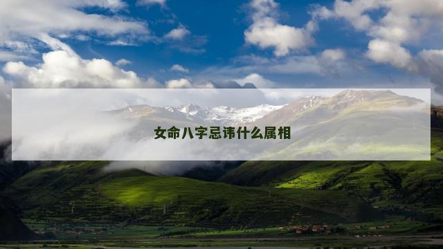 女命八字忌讳什么属相