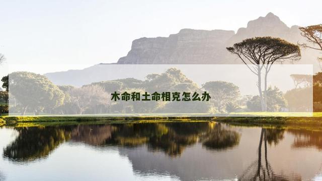 木命和土命相克怎么办