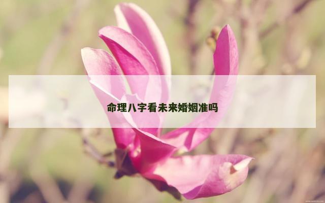 命理八字看未来婚姻准吗
