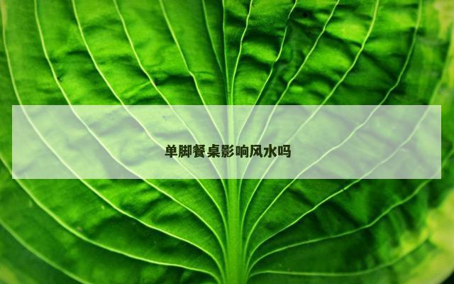 单脚餐桌影响风水吗