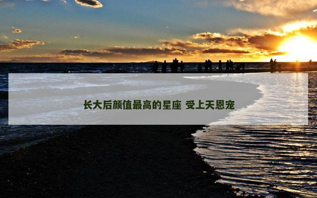 长大后颜值最高的星座 受上天恩宠