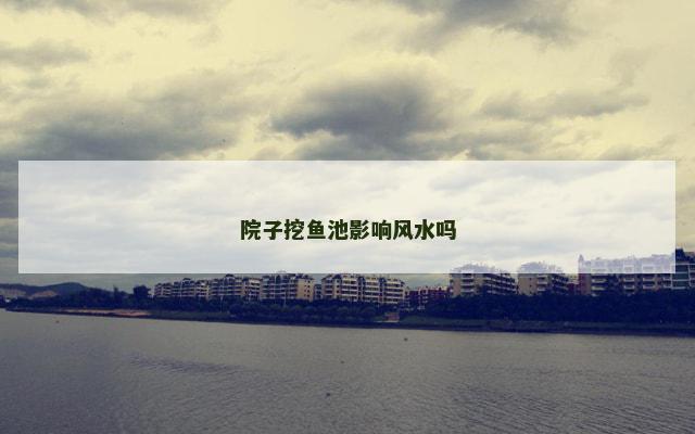 院子挖鱼池影响风水吗