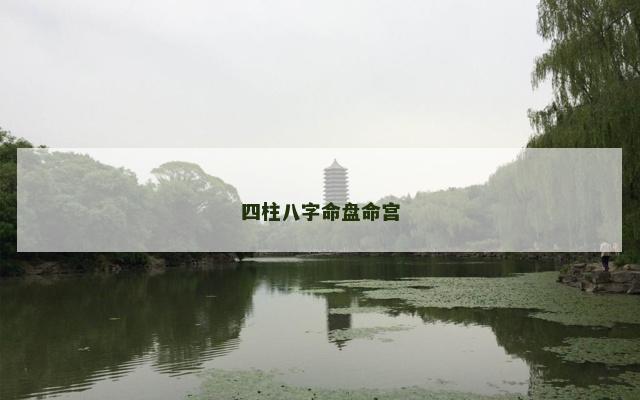 四柱八字命盘命宫