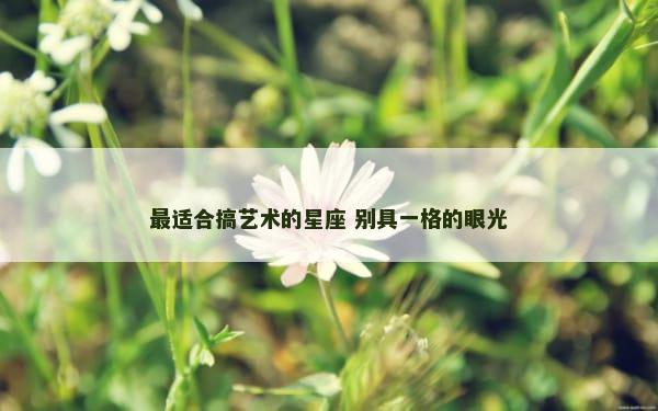 最适合搞艺术的星座 别具一格的眼光