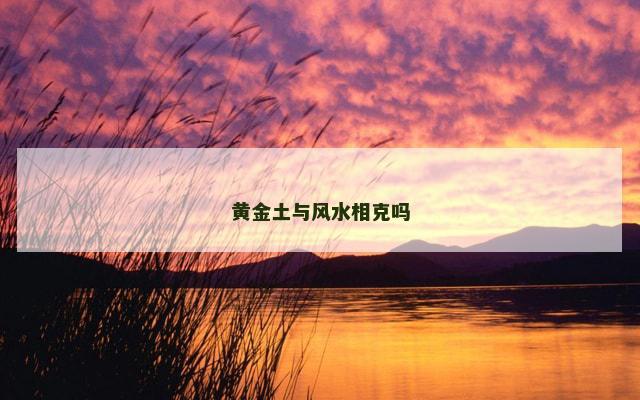 黄金土与风水相克吗
