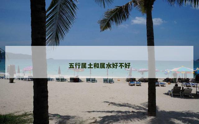 五行属土和属水好不好