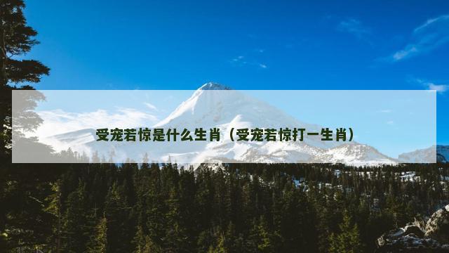 受宠若惊是什么生肖（受宠若惊打一生肖）