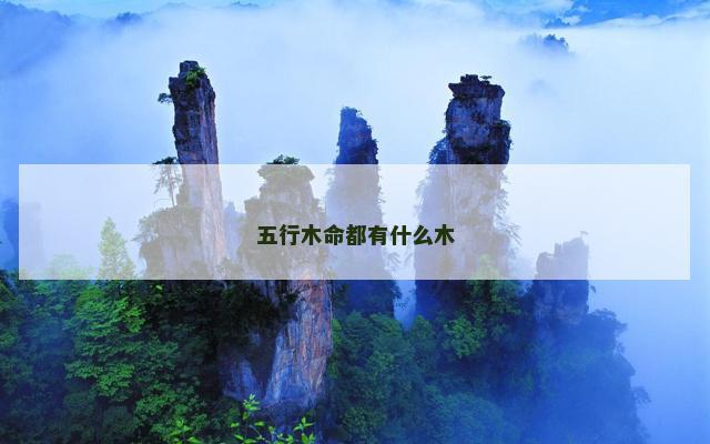五行木命都有什么木