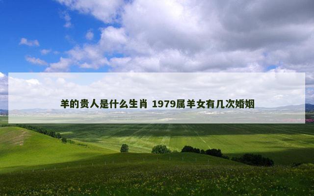羊的贵人是什么生肖 1979属羊女有几次婚姻