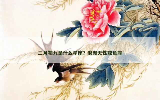 二月初九是什么星座? 浪漫天性双鱼座