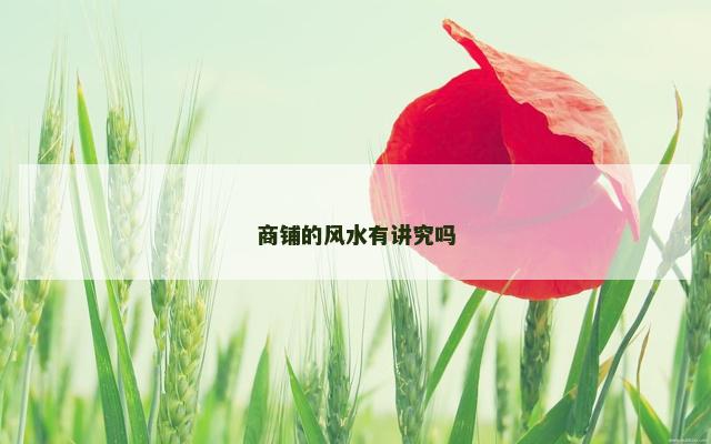 商铺的风水有讲究吗