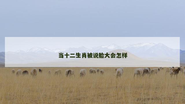 当十二生肖被说脸大会怎样