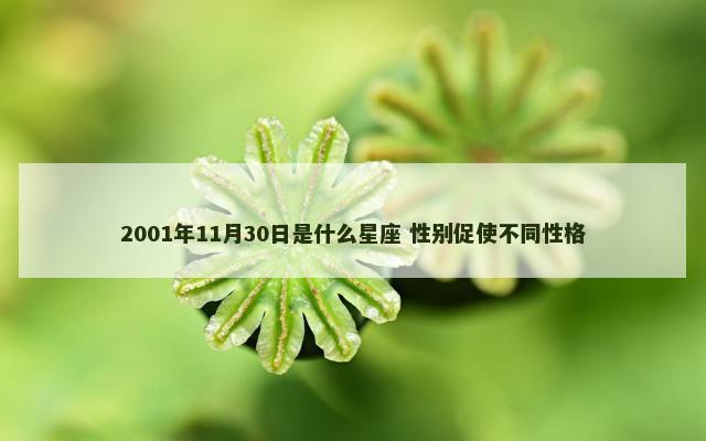 2001年11月30日是什么星座 性别促使不同性格