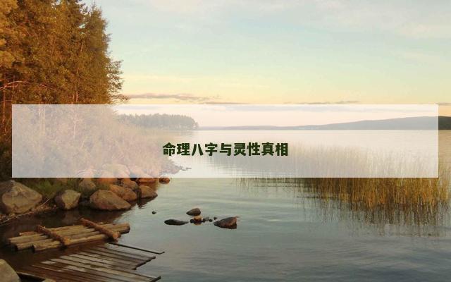 命理八字与灵性真相