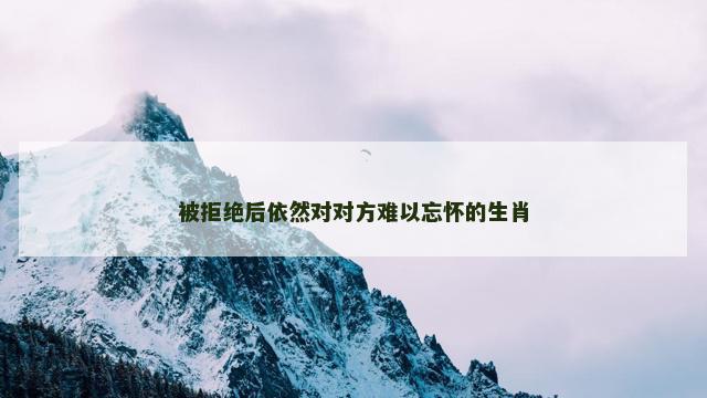 被拒绝后依然对对方难以忘怀的生肖