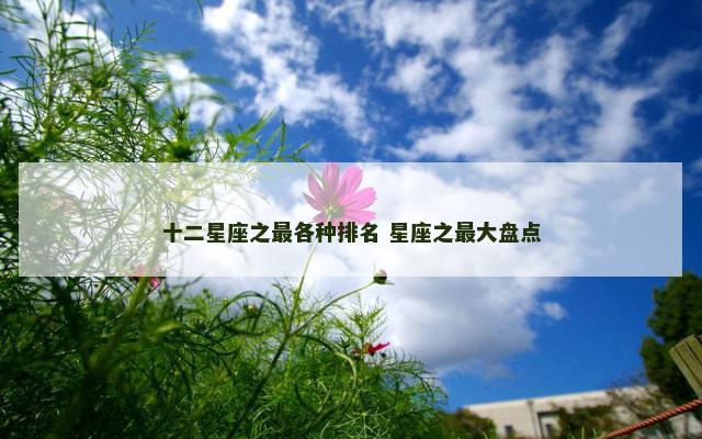 十二星座之最各种排名 星座之最大盘点