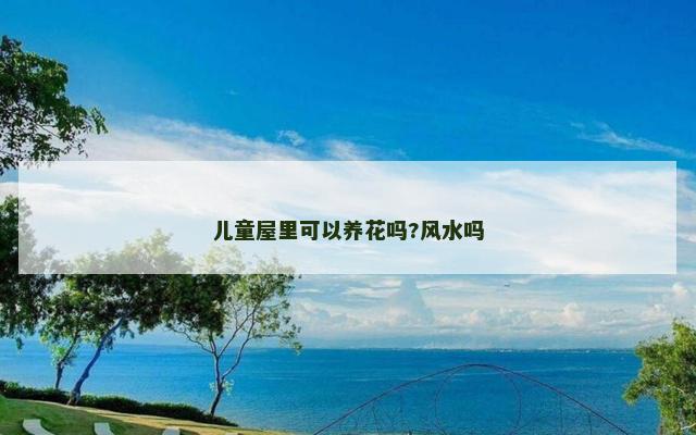 儿童屋里可以养花吗?风水吗