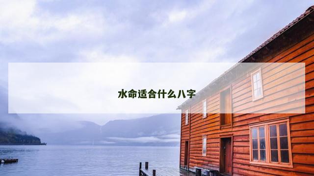 水命适合什么八字