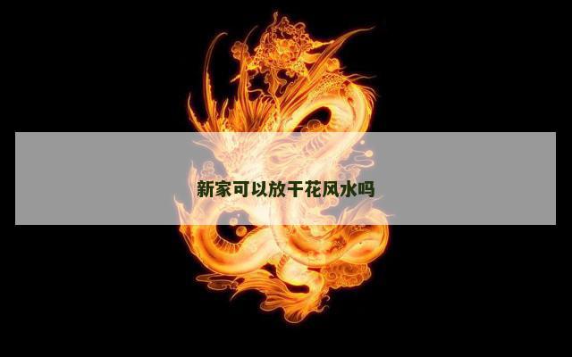 新家可以放干花风水吗
