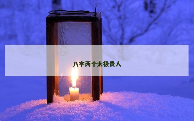 八字两个太极贵人