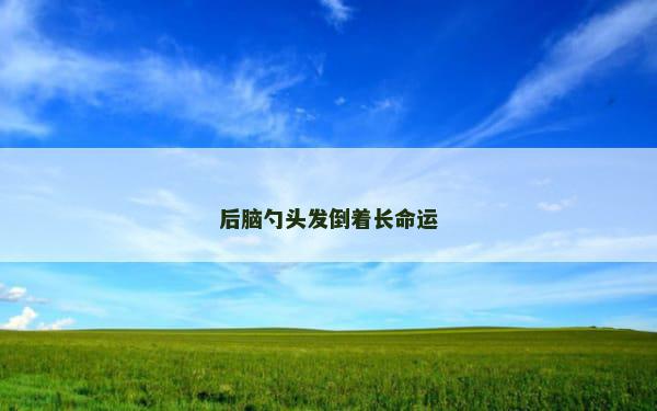 后脑勺头发倒着长命运