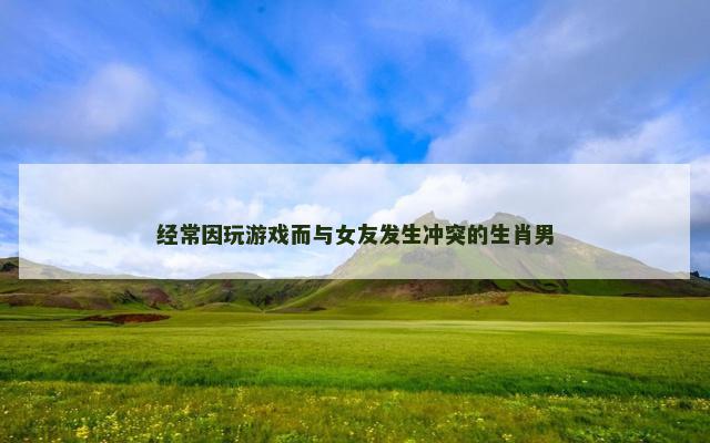 经常因玩游戏而与女友发生冲突的生肖男